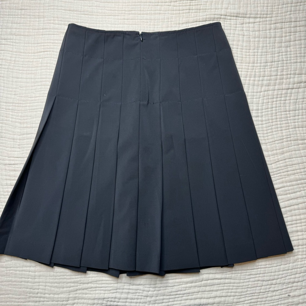 Theory Black Pleated Skirt